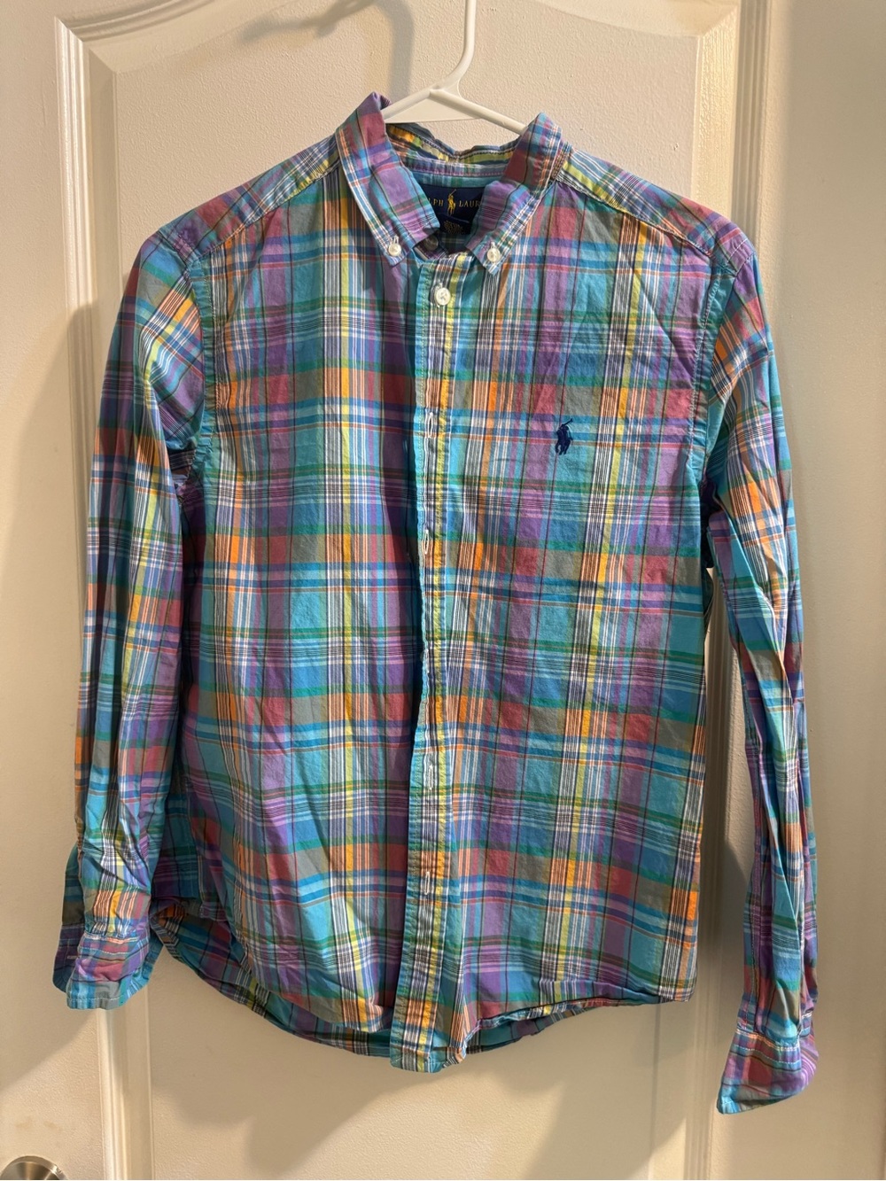 Polo by Ralph Lauren Multicolor Plaid Button-Down Shirt - Blue/Green/Purple
